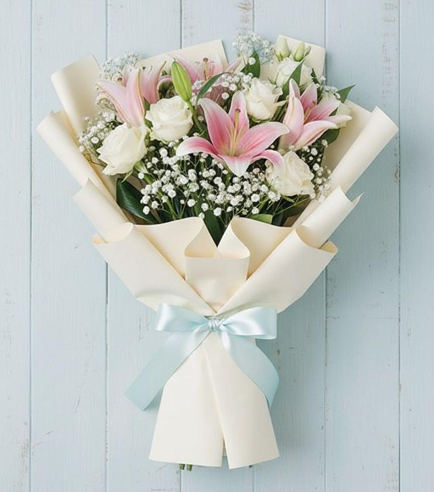 Букет цветов из: Лилии в Корфовский