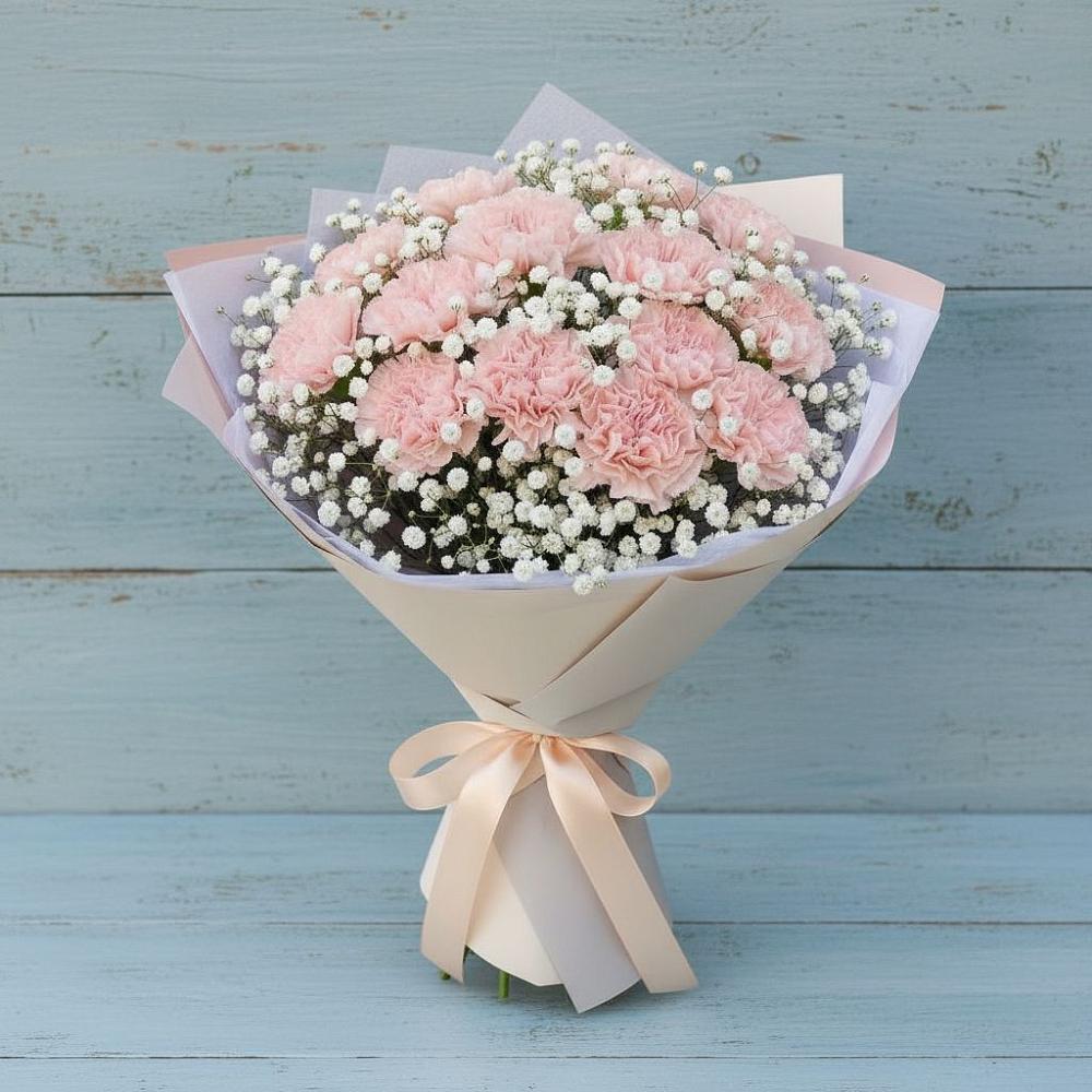 Букет цветов из: Гвоздики в Корфовский