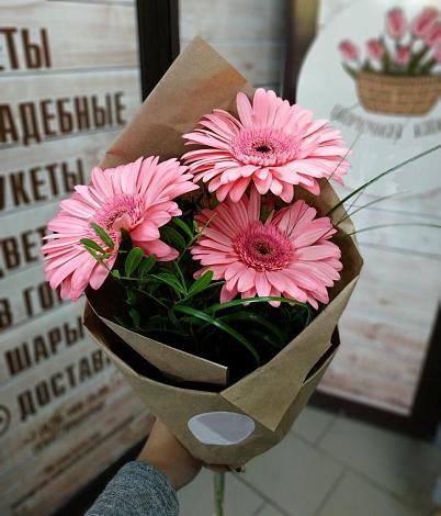 Букет цветов из: Герберы в Корфовский