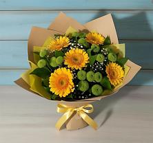 Букет цветов из:  Герберы и Хризантемы #REPLACE_PRED# Корфовский