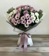 Букет цветов из:  Хризантемы и Розы #REPLACE_PRED# Корфовский