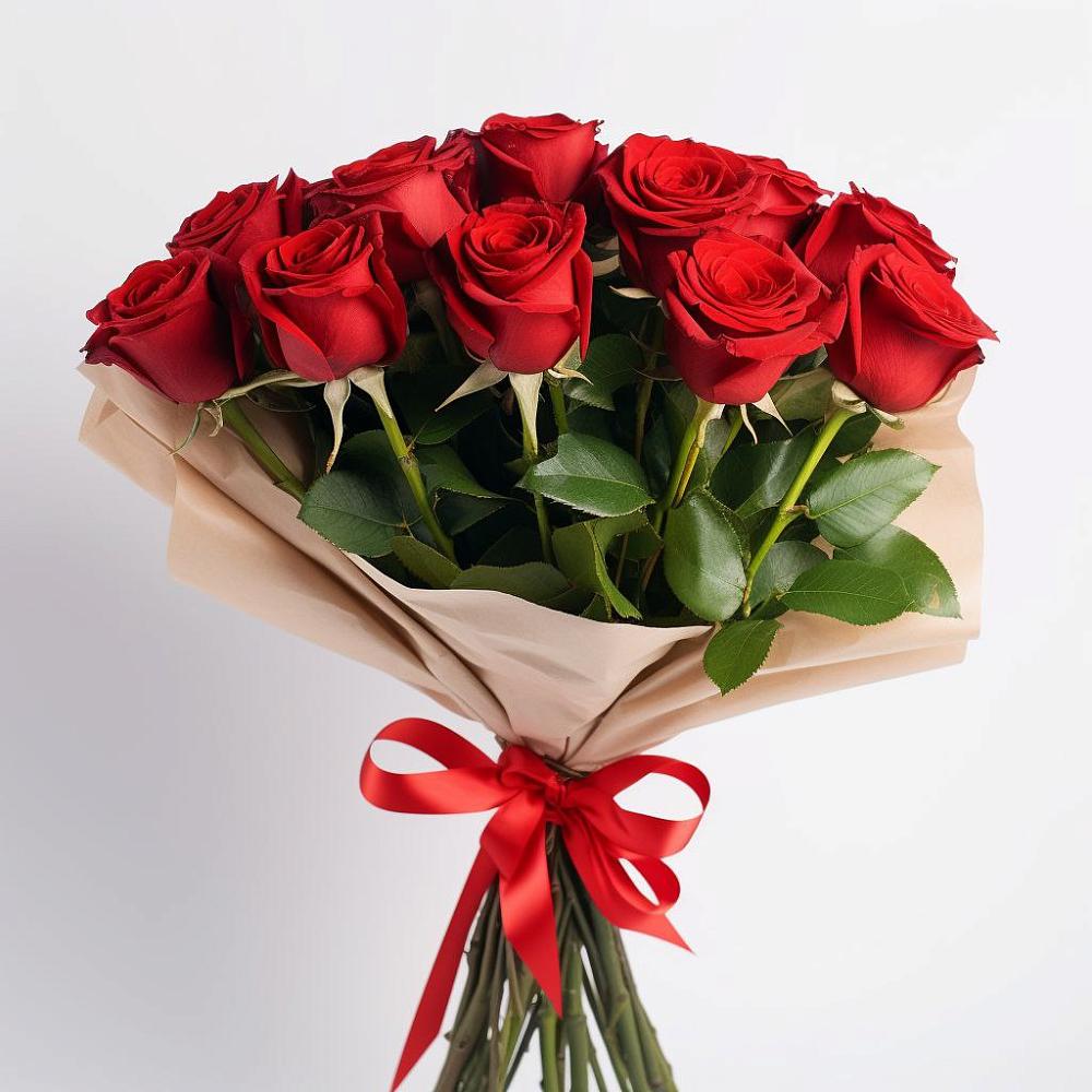 Букет 11 Красных роз Эдлесс Лав в Корфовский
