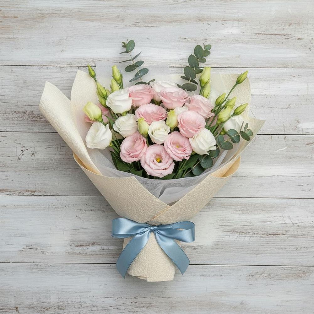 Букет цветов из: Лизиантусы в Корфовский